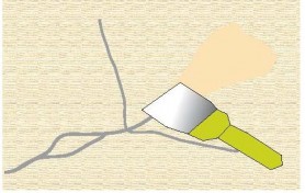 Wszelkie uszkodzenia i większe nierówności tynku muszą być dokładnie wypełnione zaprawą wyrównawczą.